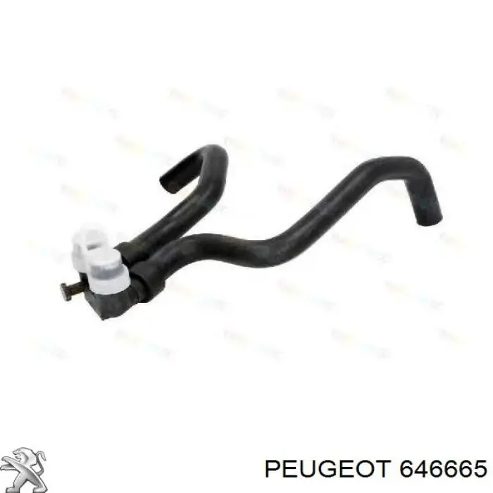 646665 Peugeot/Citroen шланг радиатора отопителя (печки, сдвоенный)
