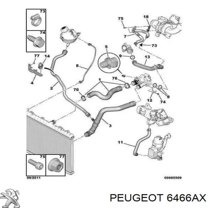  6466AX Peugeot/Citroen