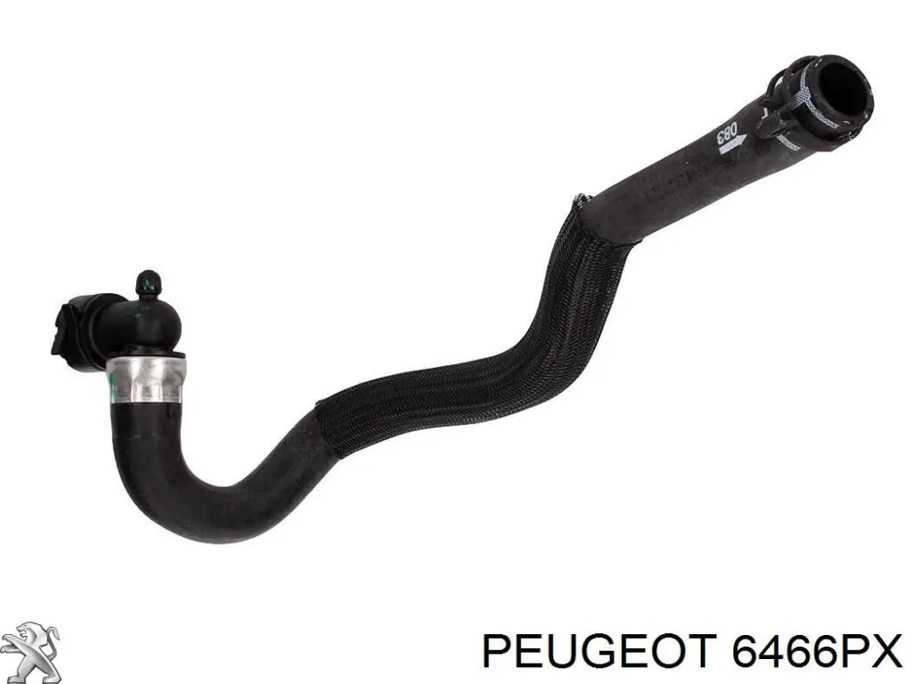 6466PX Peugeot/Citroen шланг радиатора отопителя (печки, подача)