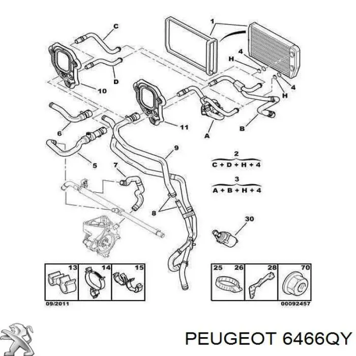 6466QY Peugeot/Citroen 