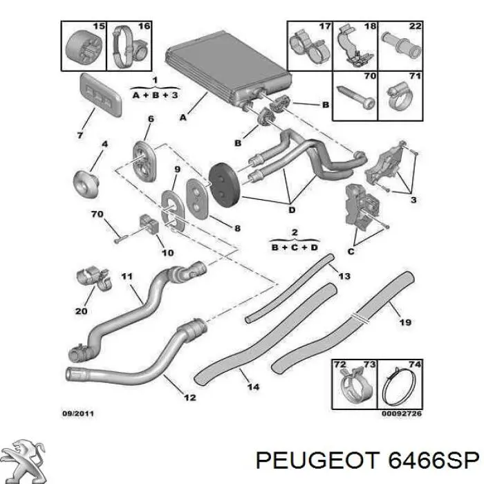  6466SP Peugeot/Citroen