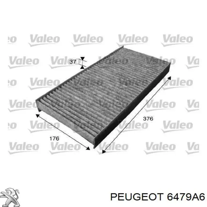 Купить 6479A6 Peugeot/Citroen Фильтр салона угольный