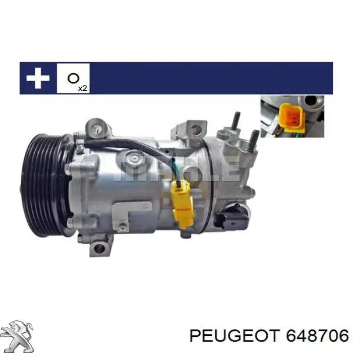 648706 Peugeot/Citroen компрессор кондиционера