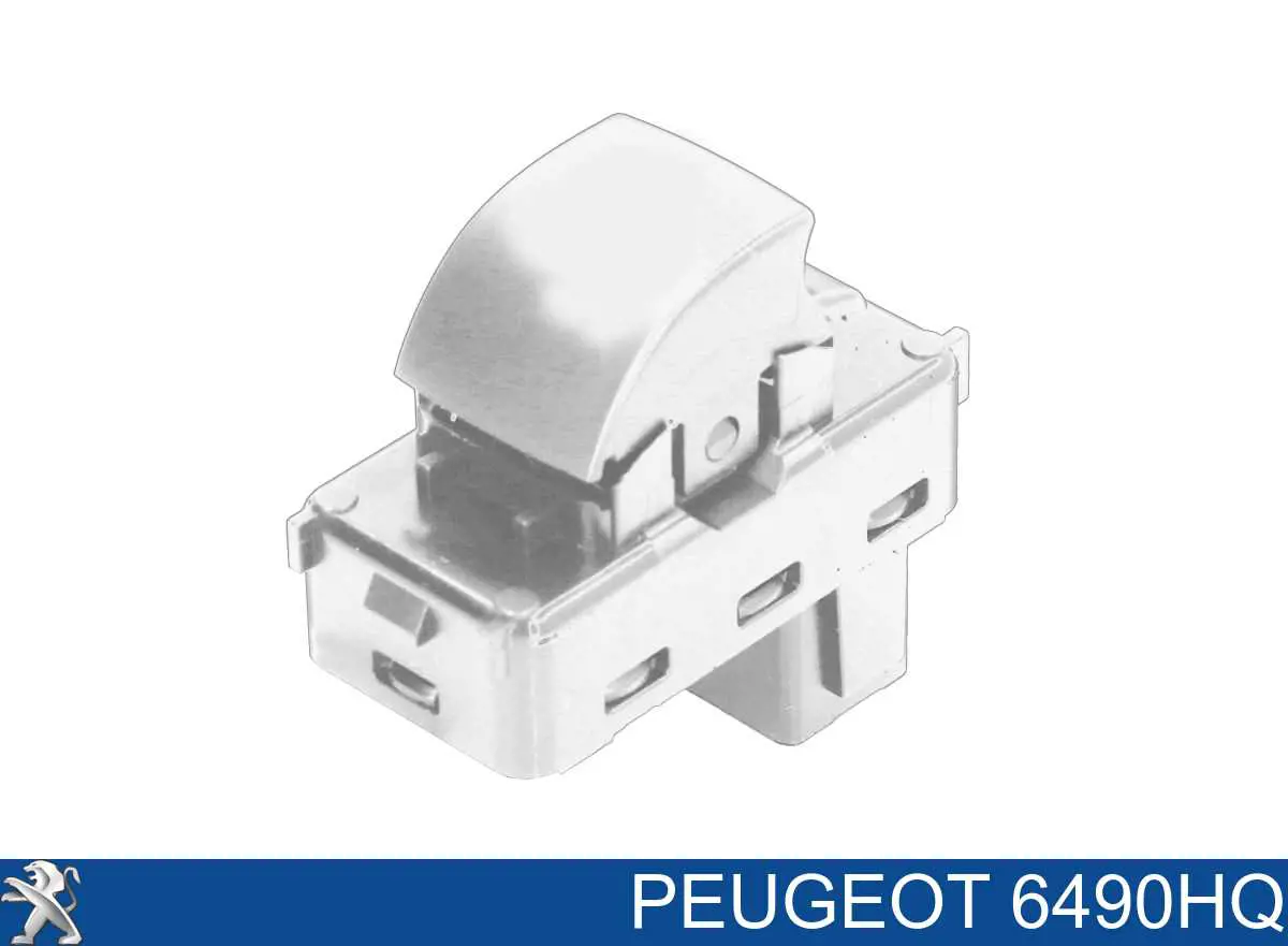 Кнопка включения мотора стеклоподъемника передняя правая Peugeot/Citroen 6490HQ