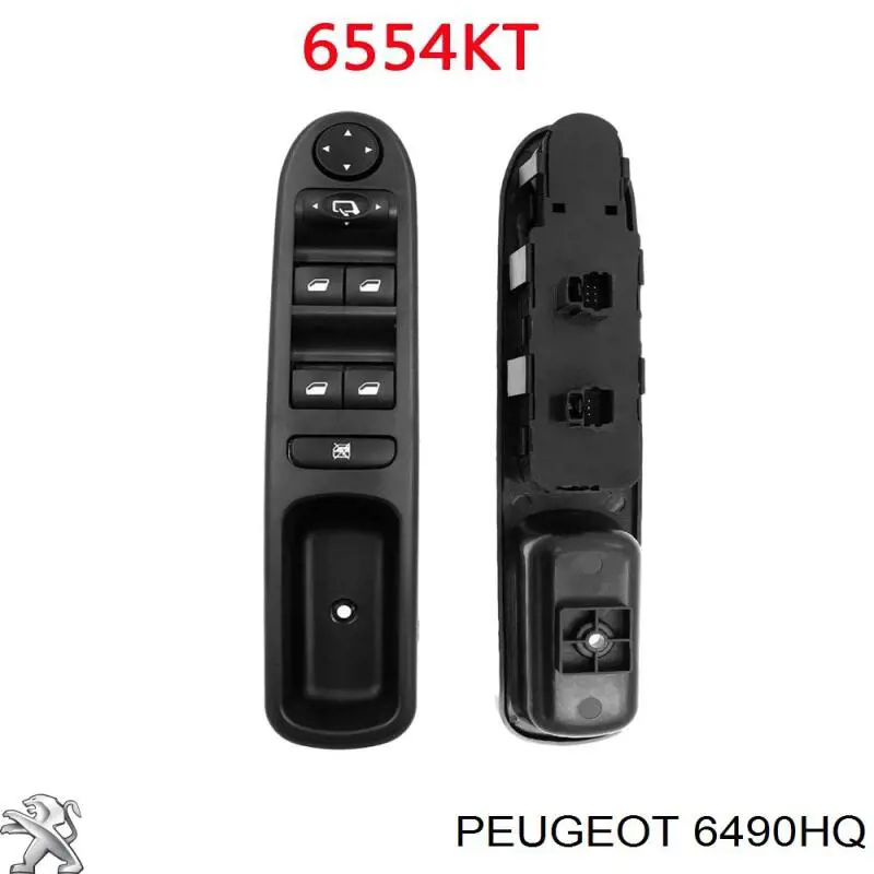 Кнопка стеклоподъемника передняя правая Peugeot/Citroen 6490HQ