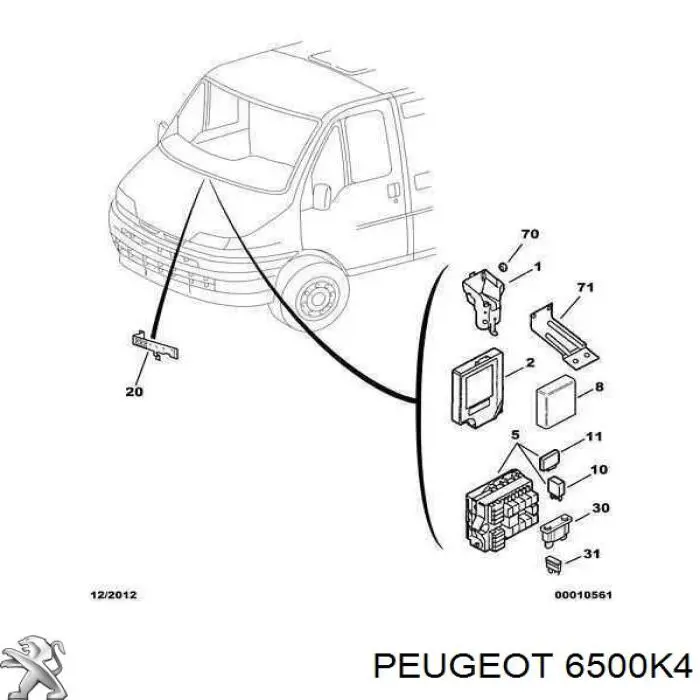 Предохранитель 6500K4 Peugeot/Citroen