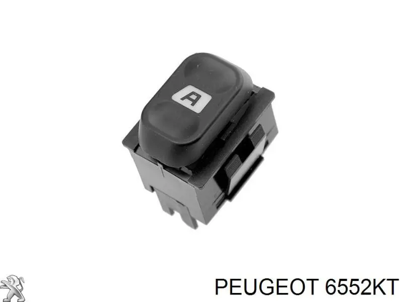 00006552KT Peugeot/Citroen botão dianteiro direito de ativação de motor de acionamento de vidro