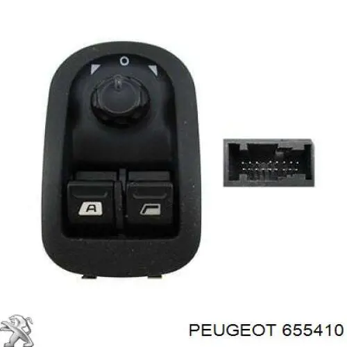 Кнопочный блок управления стеклоподъемником передний левый на Peugeot 206 2A/C