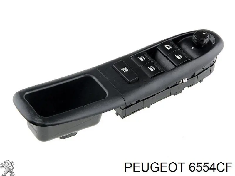 6554CF Peugeot/Citroen unidade de botões dianteira esquerda de controlo de elevador de vidro
