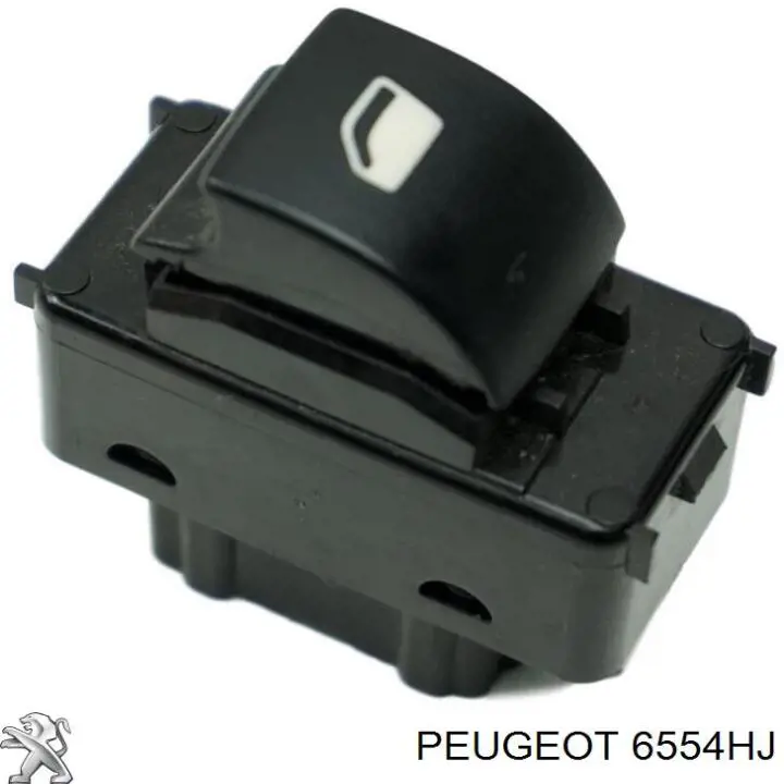 6554HJ Peugeot/Citroen botão dianteiro direito de ativação de motor de acionamento de vidro
