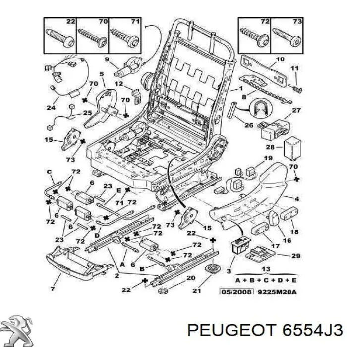  Peugeot/Citroen 6554J3 цена, от 18.49 USD
