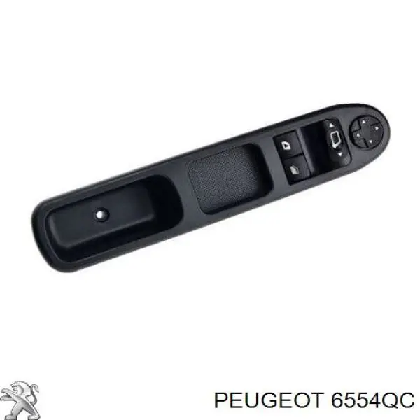 00006554QC Peugeot/Citroen unidade de botões dianteira esquerda de controlo de elevador de vidro