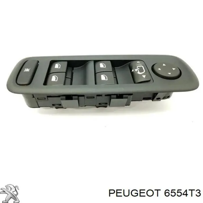 Кнопочный блок управления стеклоподъемником передний левый 6554T3 Peugeot/Citroen