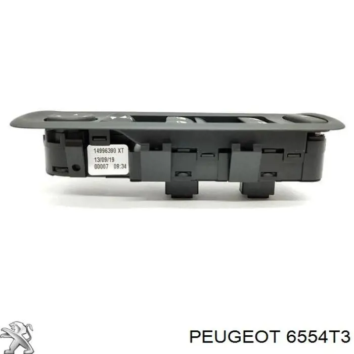 Кнопки переднего левого стеклоподъемника Peugeot/Citroen 6554T3