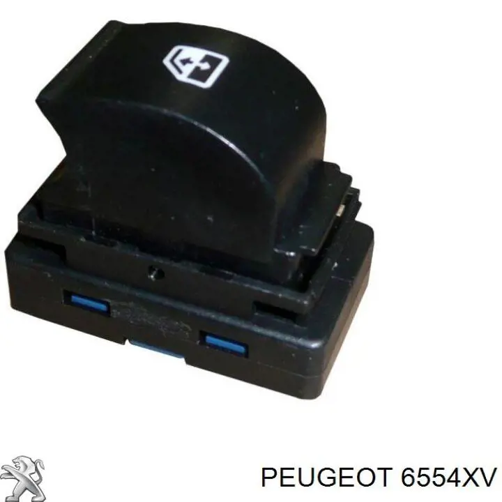 6554XV Peugeot/Citroen botão dianteiro direito de ativação de motor de acionamento de vidro