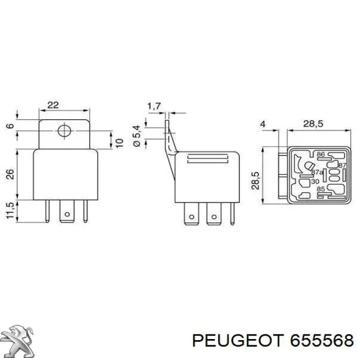 Купить 655568 Peugeot/Citroen Реле вентилятора