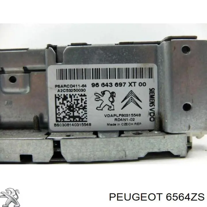 6564ZS Peugeot/Citroen магнитола (радио am/fm)