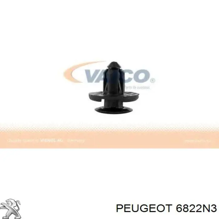 Клипса молдинга лобового стекла 6822N3 Peugeot/Citroen