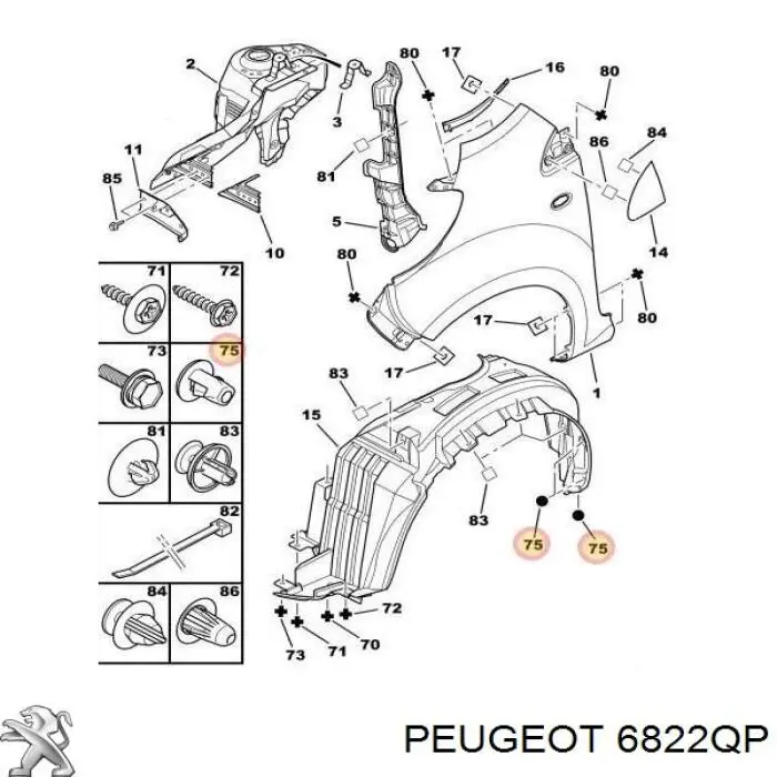  00006822QP Peugeot/Citroen