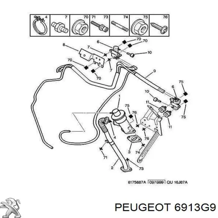 Купить 6913G9 Peugeot/Citroen 