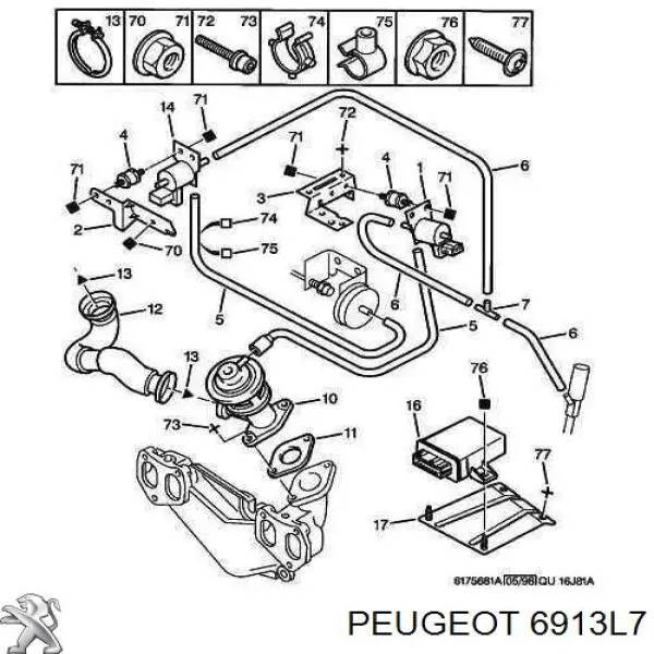 Купить 6913L7 Peugeot/Citroen 