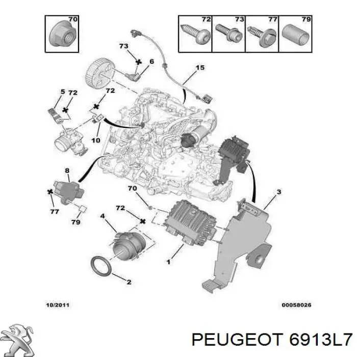 Peugeot/Citroen 6913L7 цена, от 6.64 USD