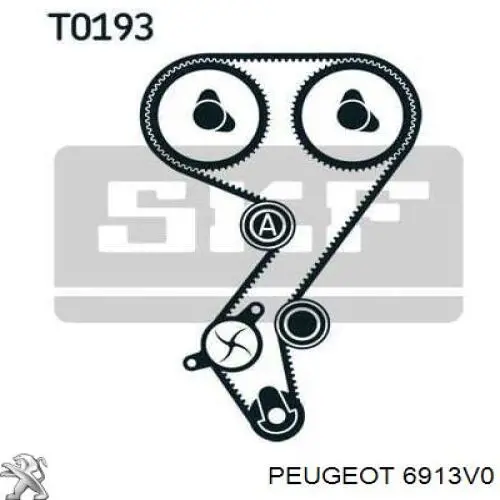 00006913V0 Peugeot/Citroen болт ролика натяжителя ремня грм