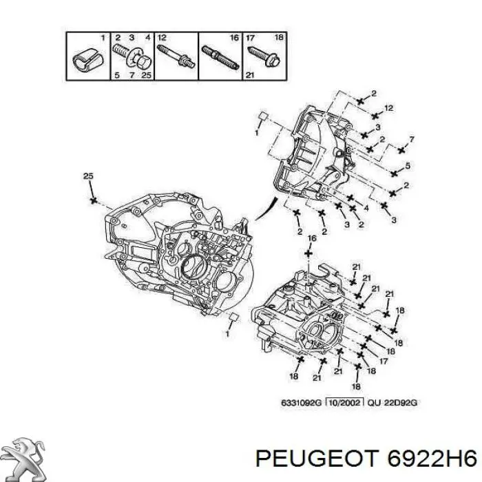  6922H6 Peugeot/Citroen