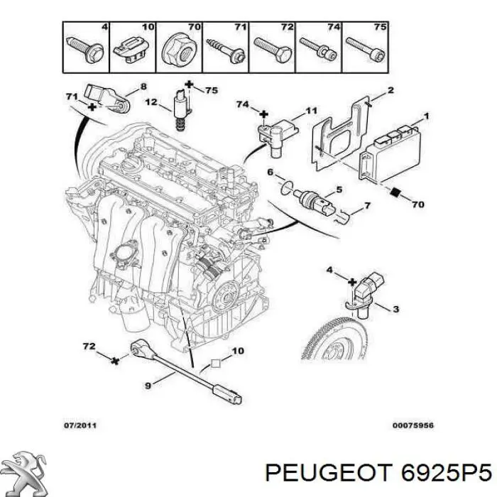  Peugeot/Citroen 6925P5 цена, от 6.63 USD
