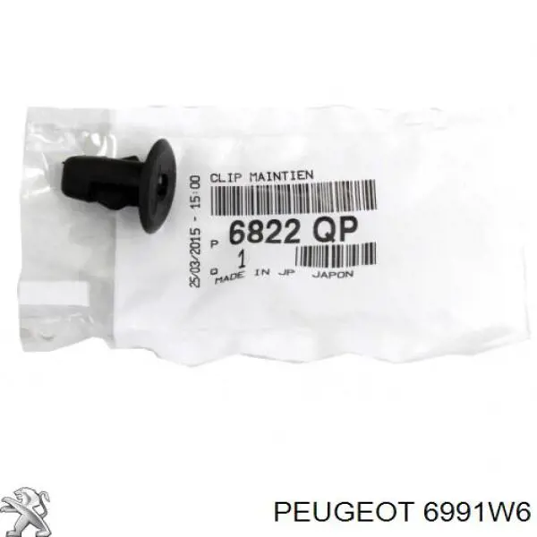 Clip de protección inferior 6991W6 Peugeot/Citroen