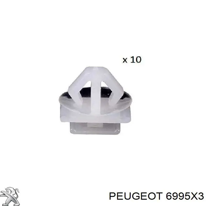 Cápsula (prendedor) de fixação de grelha do radiador de esfriamento para Peugeot Expert (224)