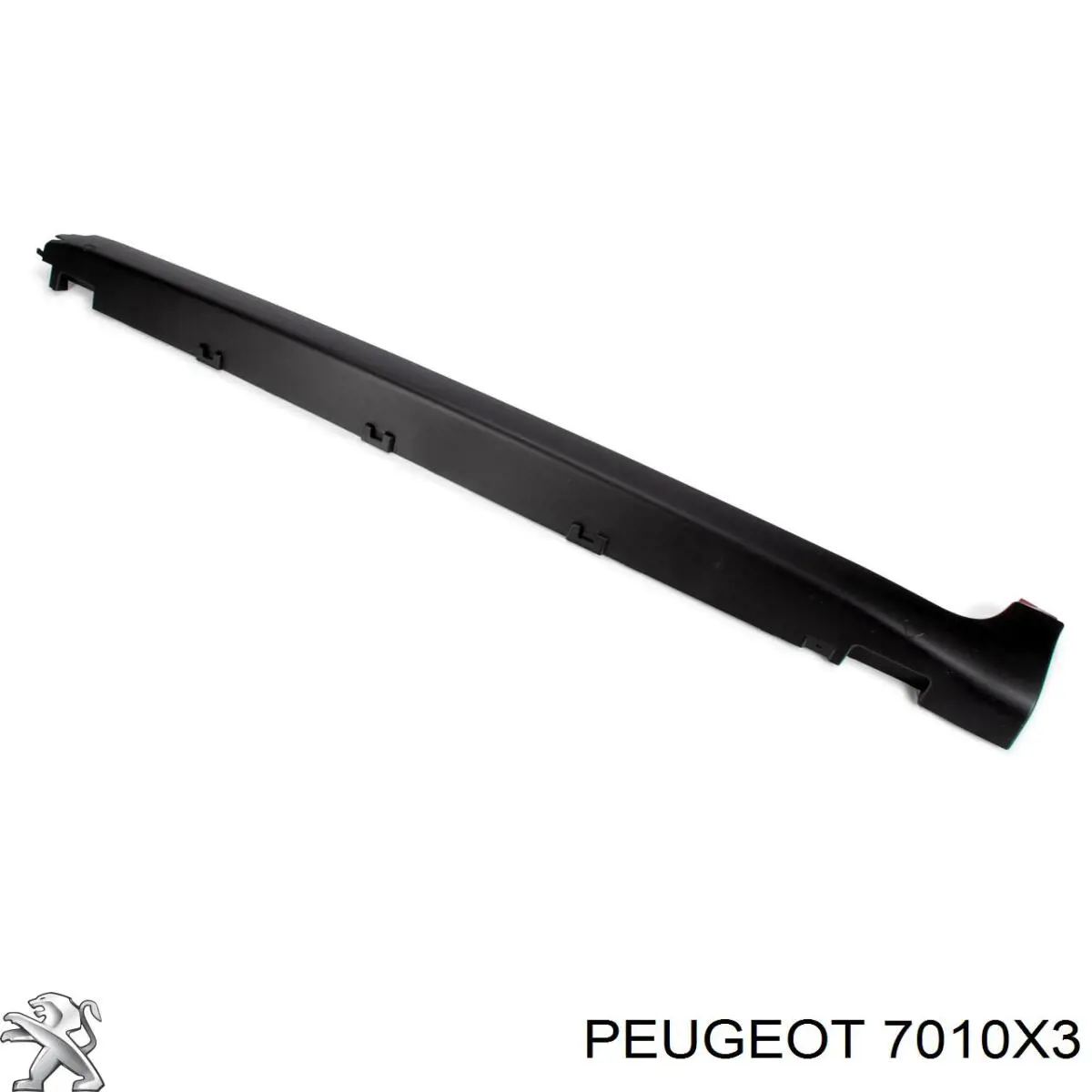 Накладка (молдинг) порога наружная правая на Peugeot Partner Tepee 