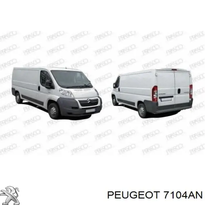 Soporte de radiador completo 7104AN Peugeot/Citroen