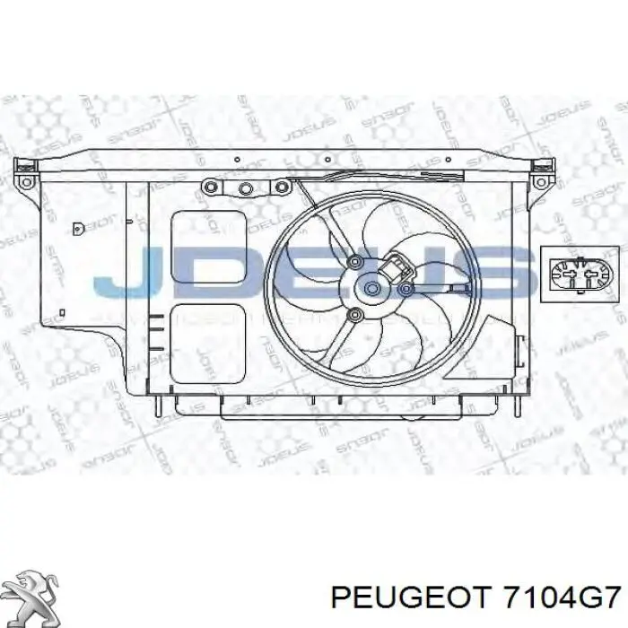 Рамка радиатора 7104G7 Peugeot/Citroen