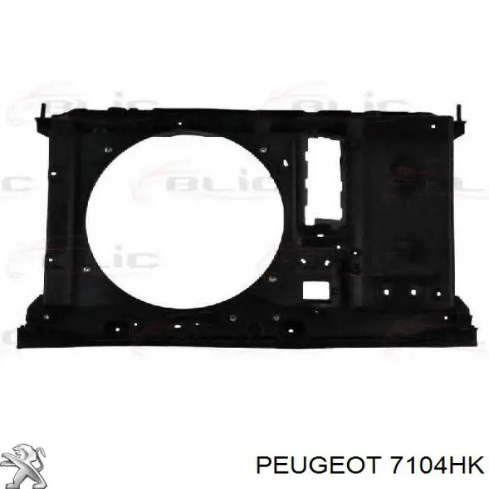 7104HK Peugeot/Citroen suporte do radiador montado (painel de montagem de fixação das luzes)
