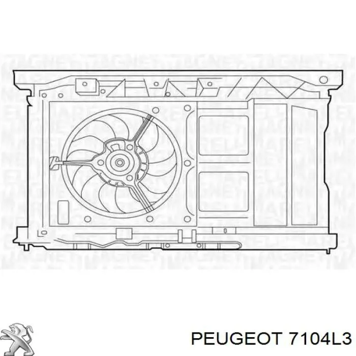 Купить 7104L3 Peugeot/Citroen Рамка крепления радиатора