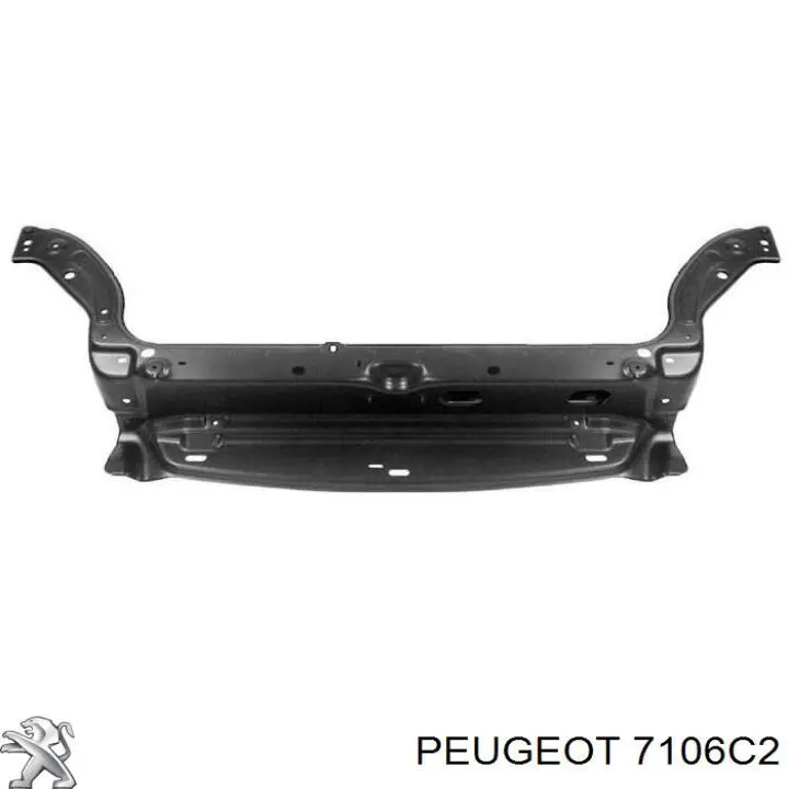 Soporte de radiador superior (panel de montaje para foco) 7106C2 Peugeot/Citroen
