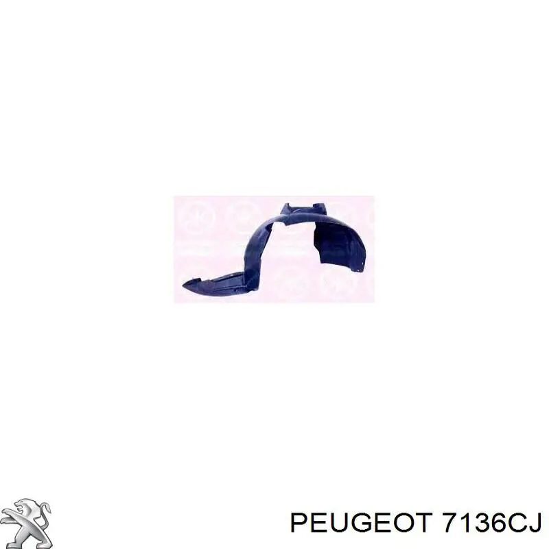 7136CJ Peugeot/Citroen Подкрыльник переднего крыла, правый