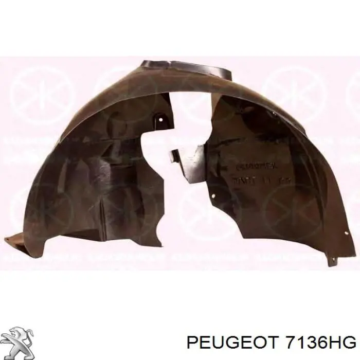 Правый подкрылок переднего крыла Peugeot/Citroen 7136HG цена, от 17.54 USD