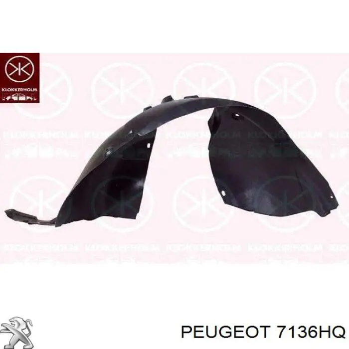 Подкрылок крыла переднего левый Peugeot/Citroen 7136HQ цена, от 39.13 USD