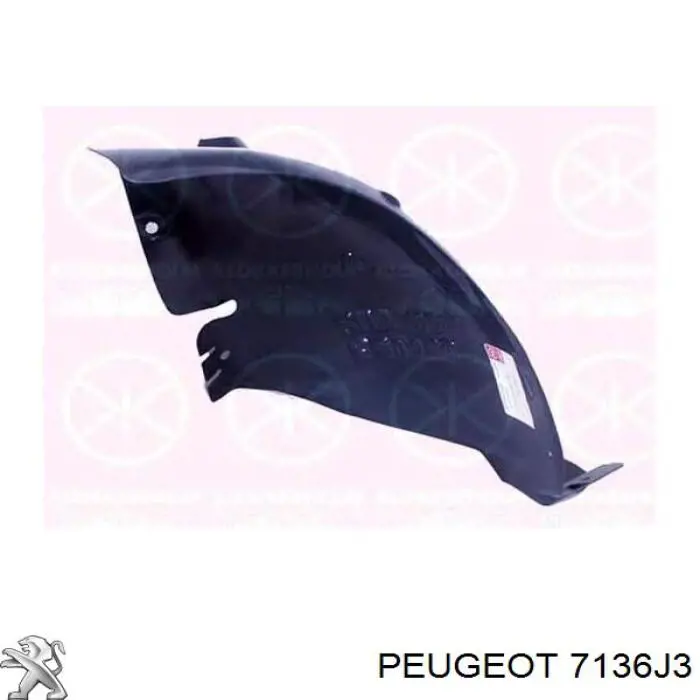 Подкрылок крыла переднего левый задний Peugeot/Citroen 7136J3 цена, от 10.61 USD