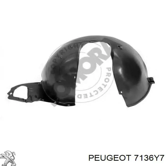 7136Y7 Peugeot/Citroen Подкрыльник переднего крыла, правый