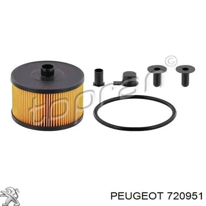 720951 Peugeot/Citroen суппорт радиатора нижний (монтажная панель крепления фар)
