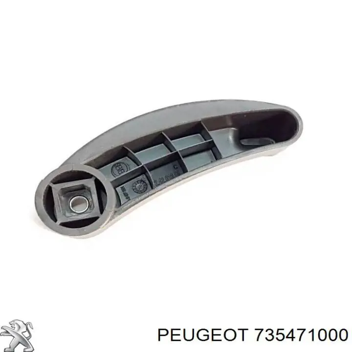 735471000 Peugeot/Citroen maçaneta esquerda interna da porta traseira (batente)