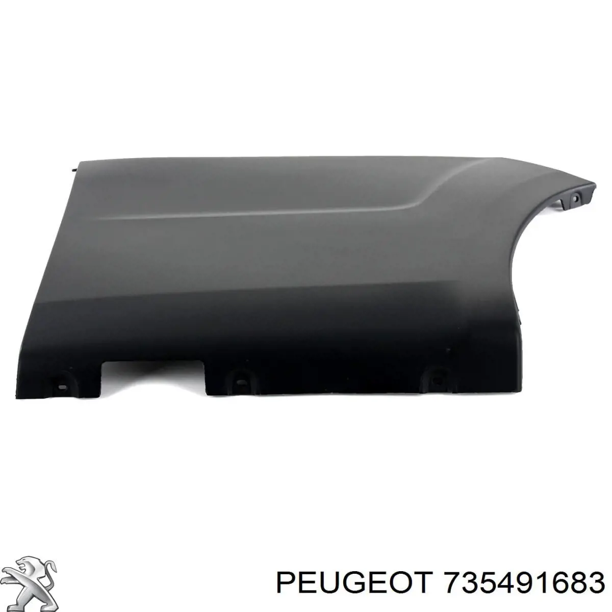 735491683 Peugeot/Citroen placa sobreposta do pára-lama traseiro direito