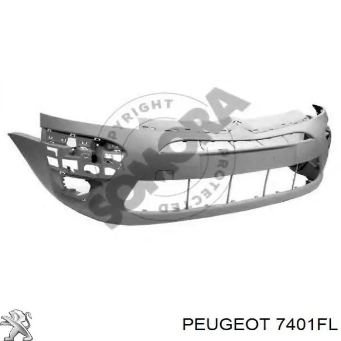 7401FL Peugeot/Citroen pára-choque dianteiro