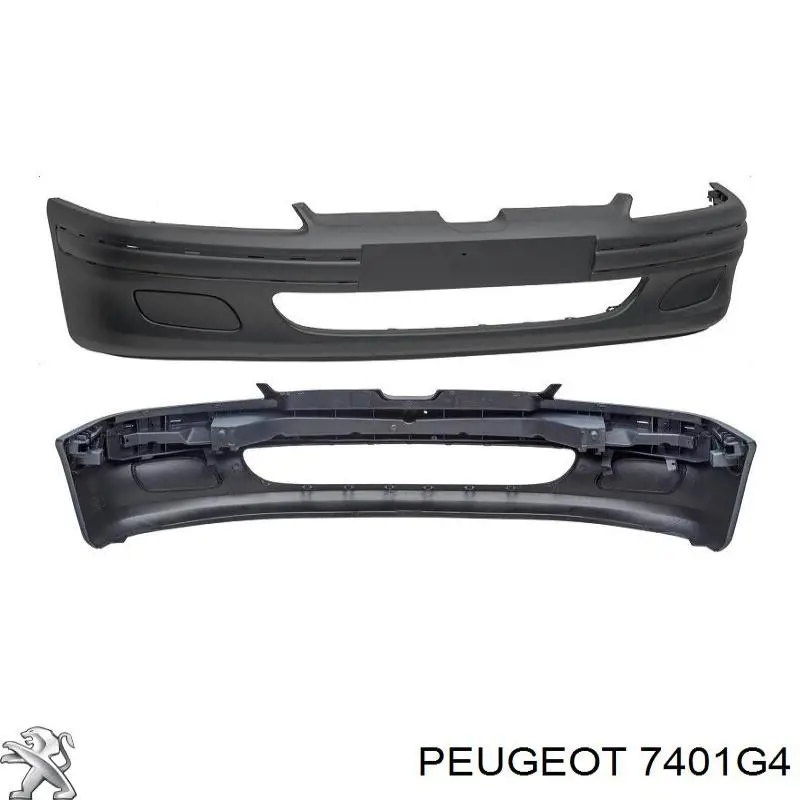 7401G4 Peugeot/Citroen pára-choque dianteiro