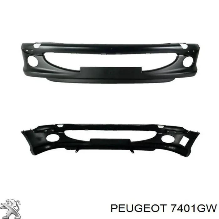 7401GW Peugeot/Citroen Бампер передний в сборе