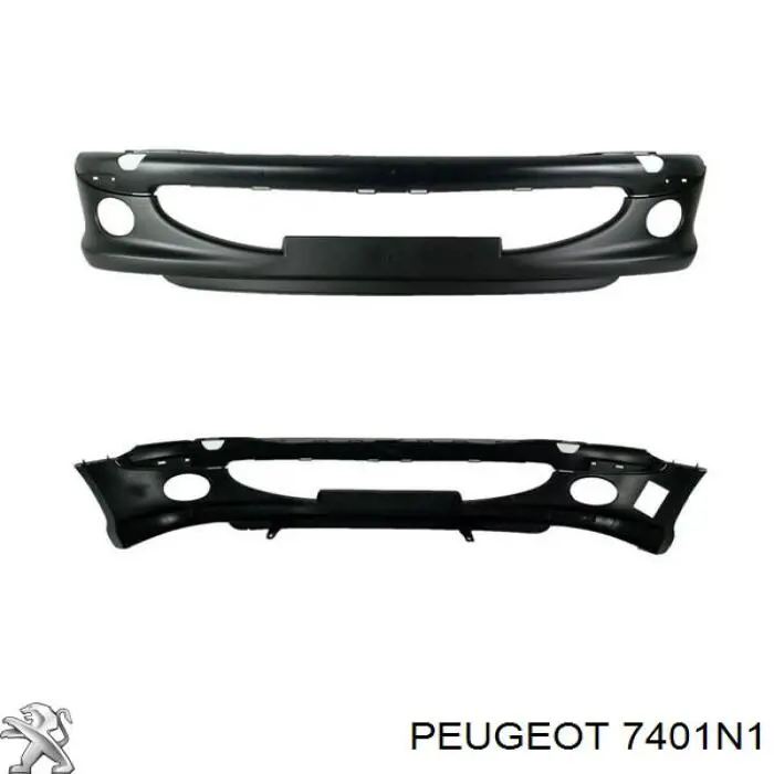 7401N1 Peugeot/Citroen передний бампер