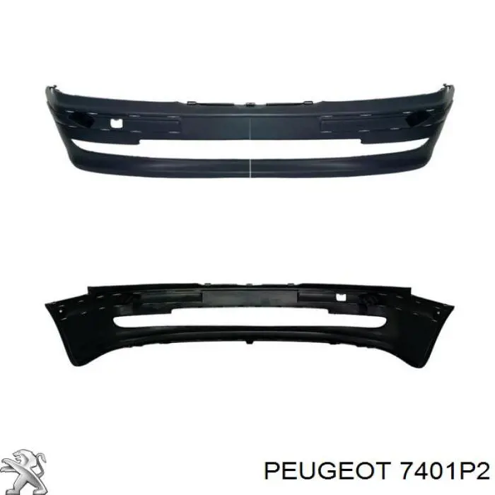 7401P2 Peugeot/Citroen передний бампер